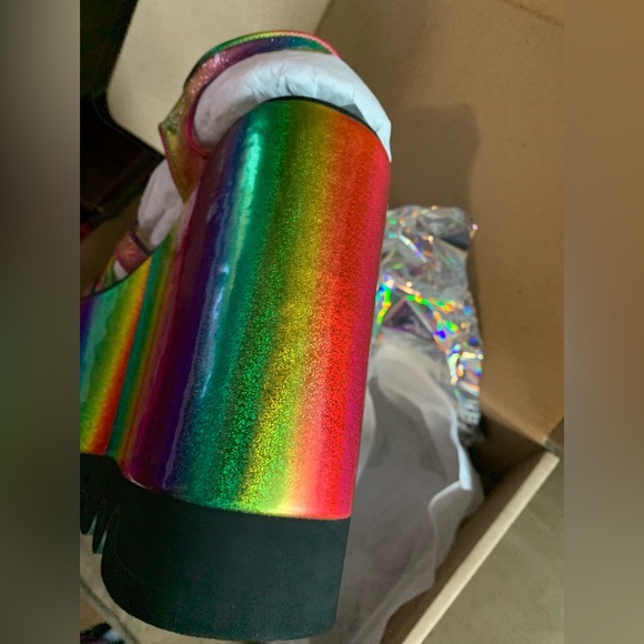 NEW Dolls Kill x Club Exx Fantastic Hues Platform Sandals Size US 7 - Picture 9 of 10